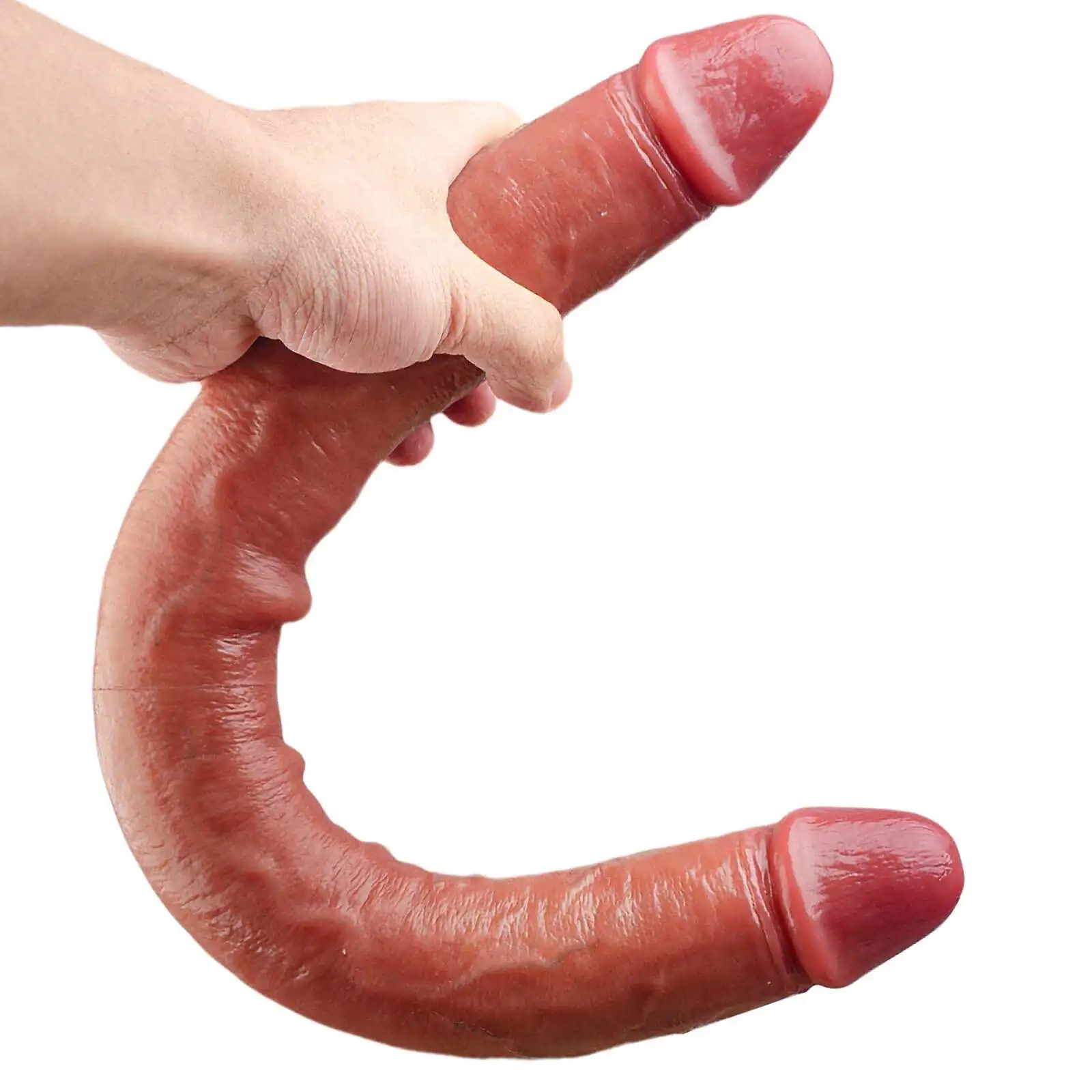 Vibrating Double Sided Sliding Skin Dildo 10 Vibrations 19inch S/M/L Size