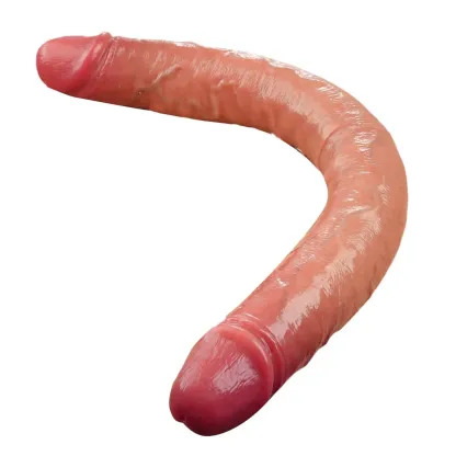 Vibrating Double Sided Sliding Skin Dildo 10 Vibrations 19inch S/M/L Size