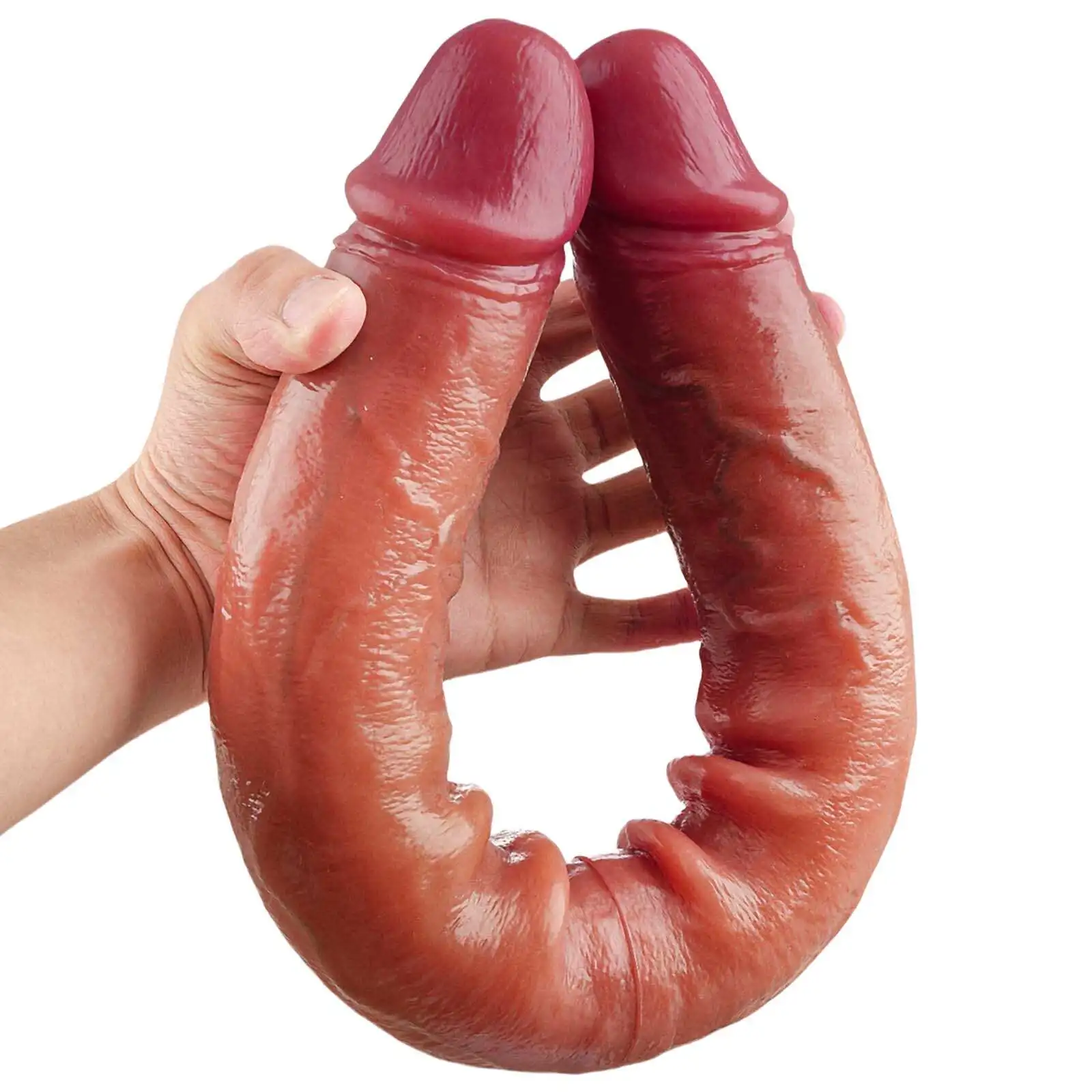Vibrating Double Sided Sliding Skin Dildo 10 Vibrations 19inch S/M/L Size