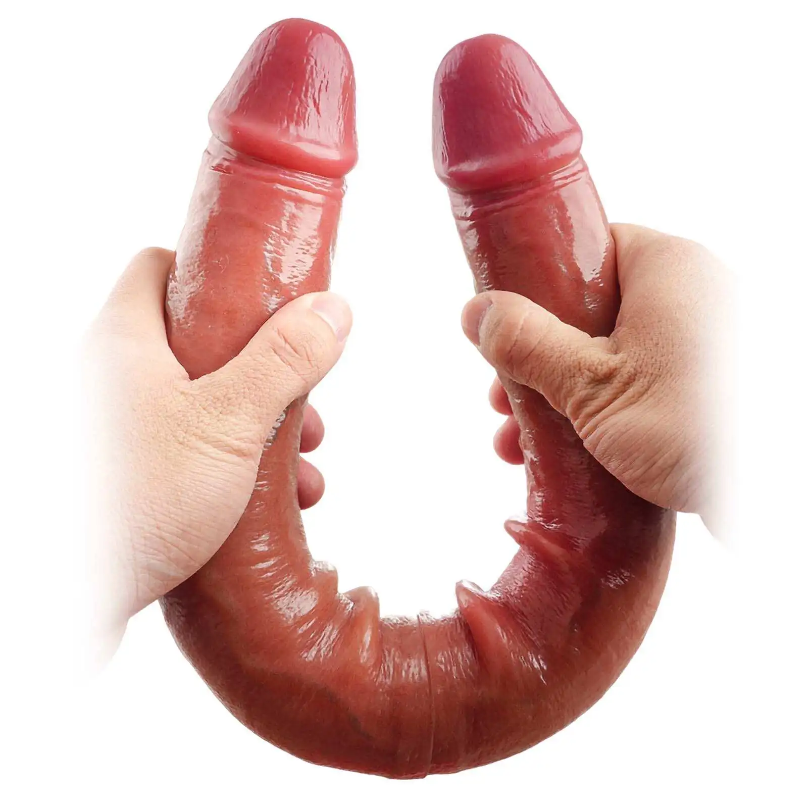 Vibrating Double Sided Sliding Skin Dildo 10 Vibrations 19inch S/M/L Size
