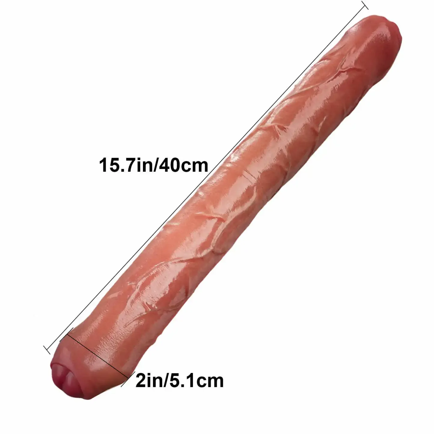 Realistic Sliding Skin Double Sided Dildo 15.7 Inch