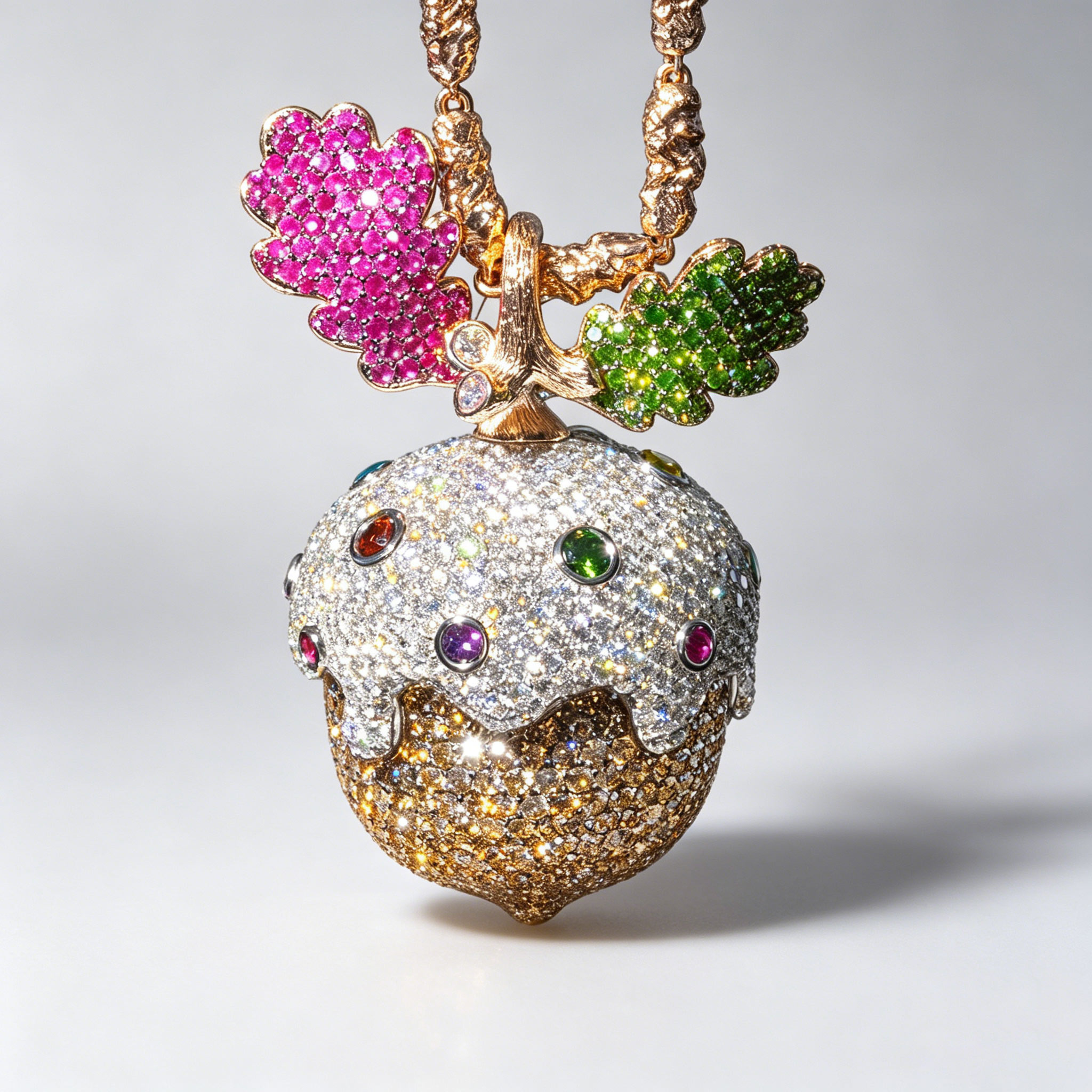 acorn pendant front view luxury streetwear jewelry