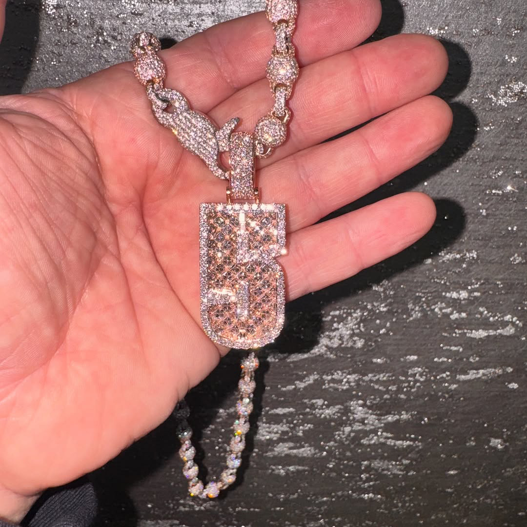 Number 5 Baguette Pendant