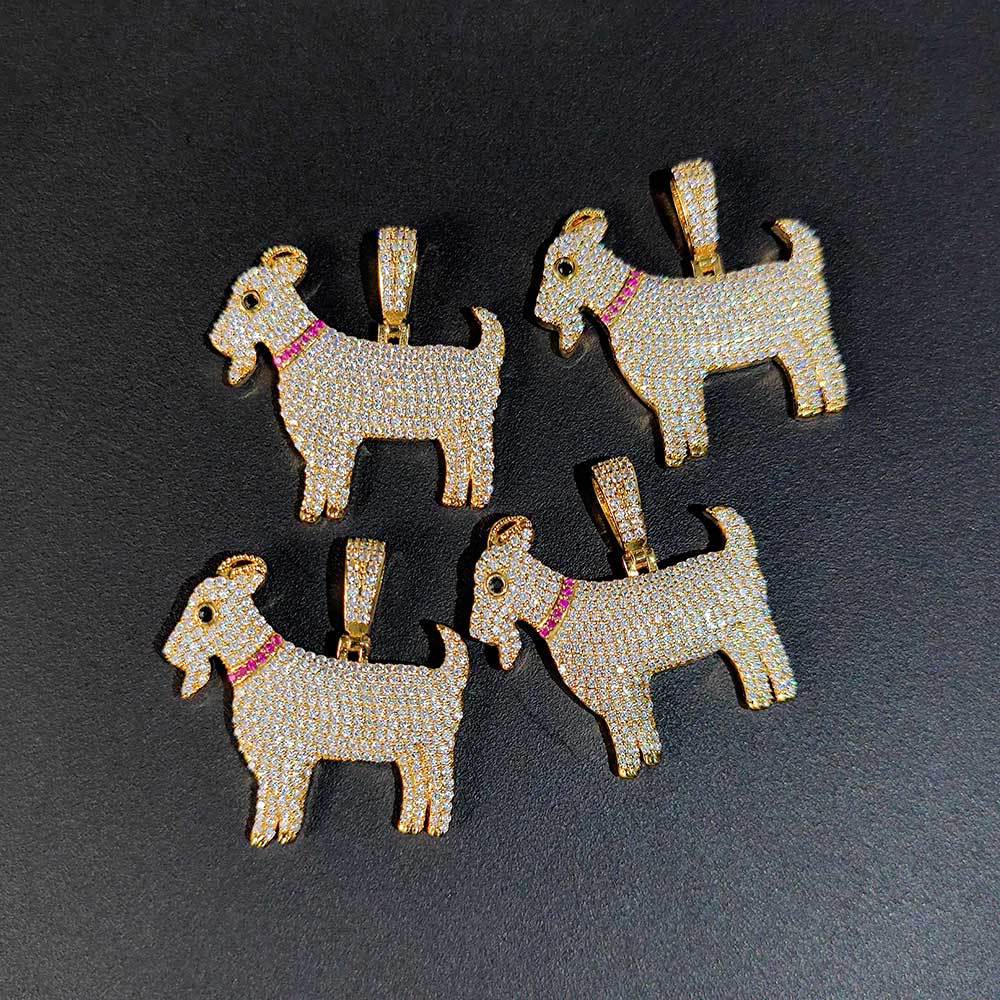 S925 Silver Moissanite Sheep Pendant