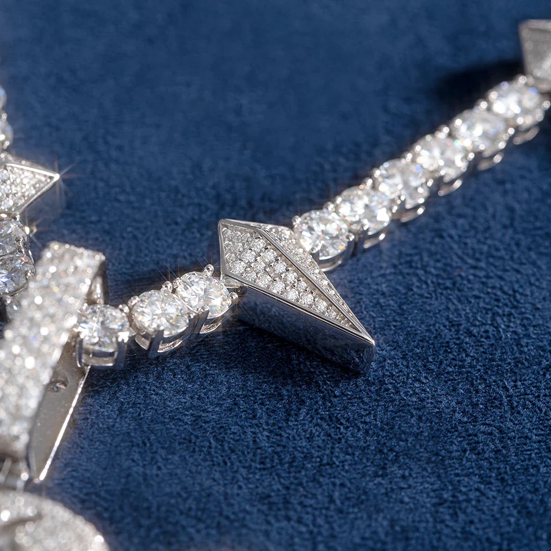 S925 Moissanite Panther Tennis Chain