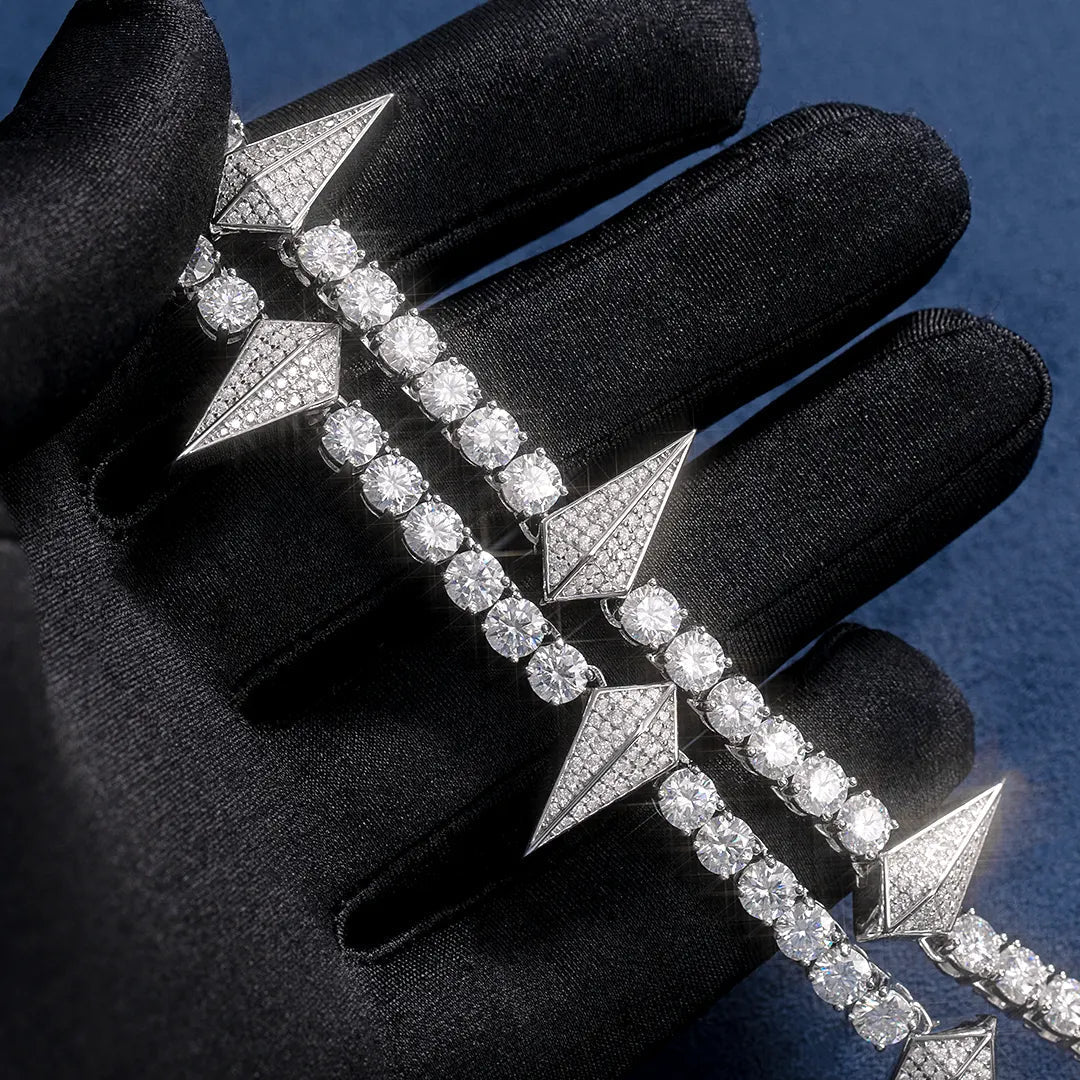 S925 Moissanite Panther Tennis Chain