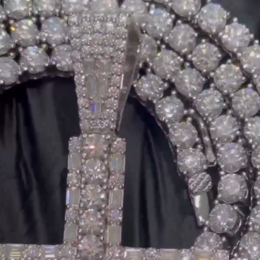 Moissanite Diamond Cross Pendant