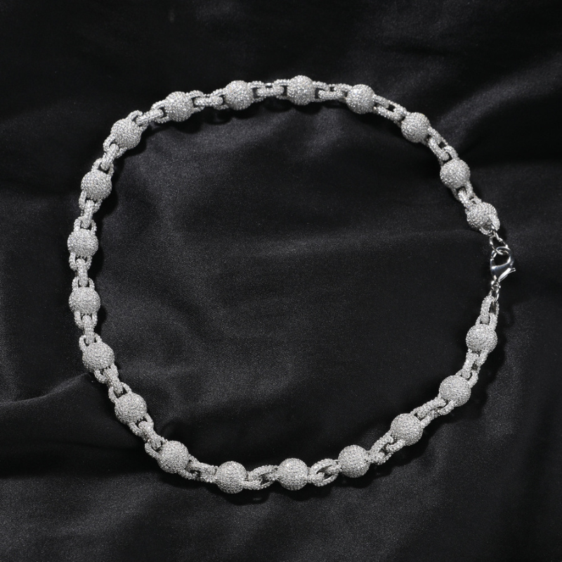 10mm Hip Hop Bead Chain Necklace