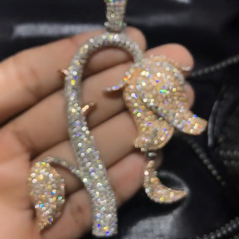 Moissanite Vivid Bouquet of Rose Pendant