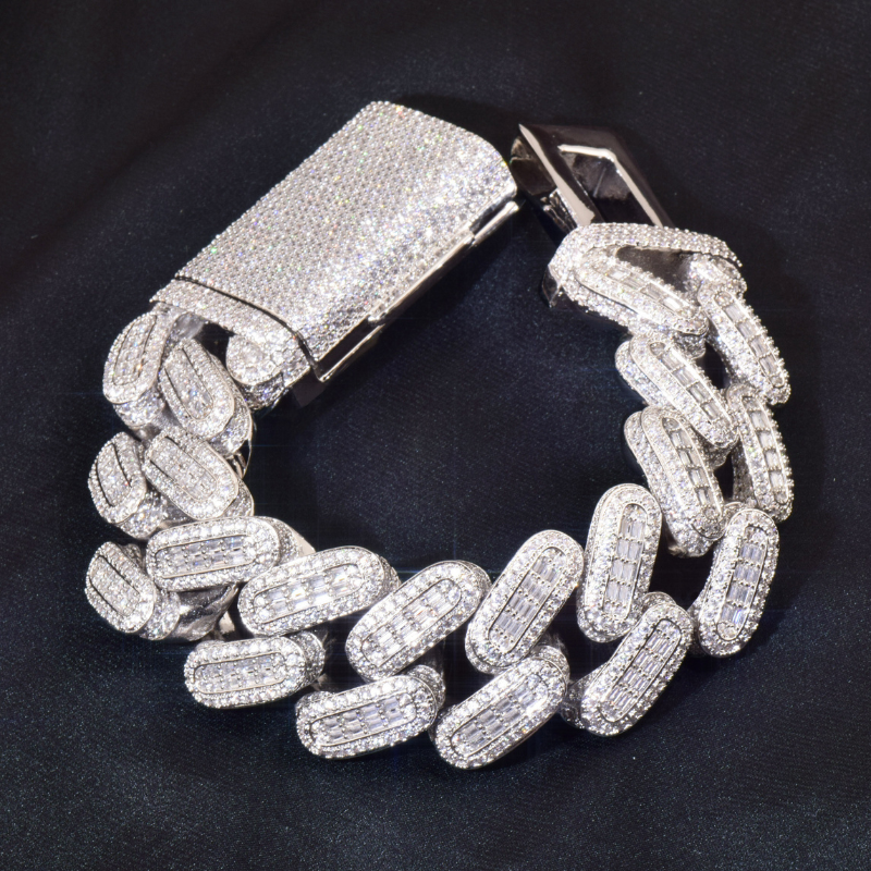 28mm Moissanite Hip-Hop Luxury Large Cuban Bracelet