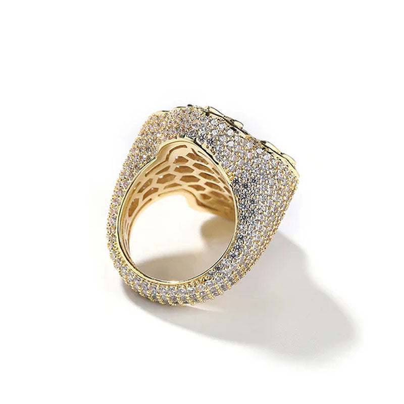 Baguette Flower Bud Moissanite Cross Ring