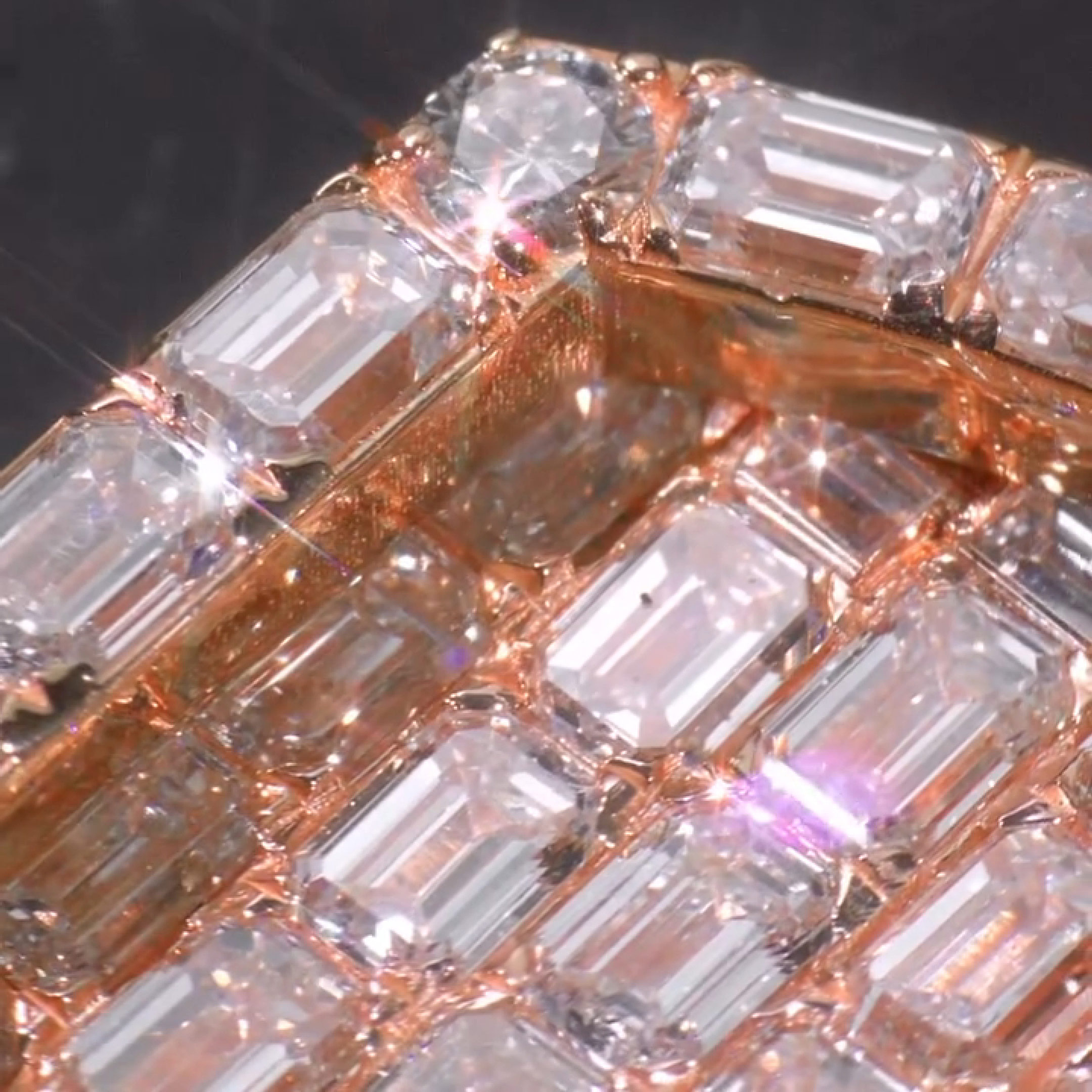 Iced Letter Dog Tag Baguette Diamond Pendant