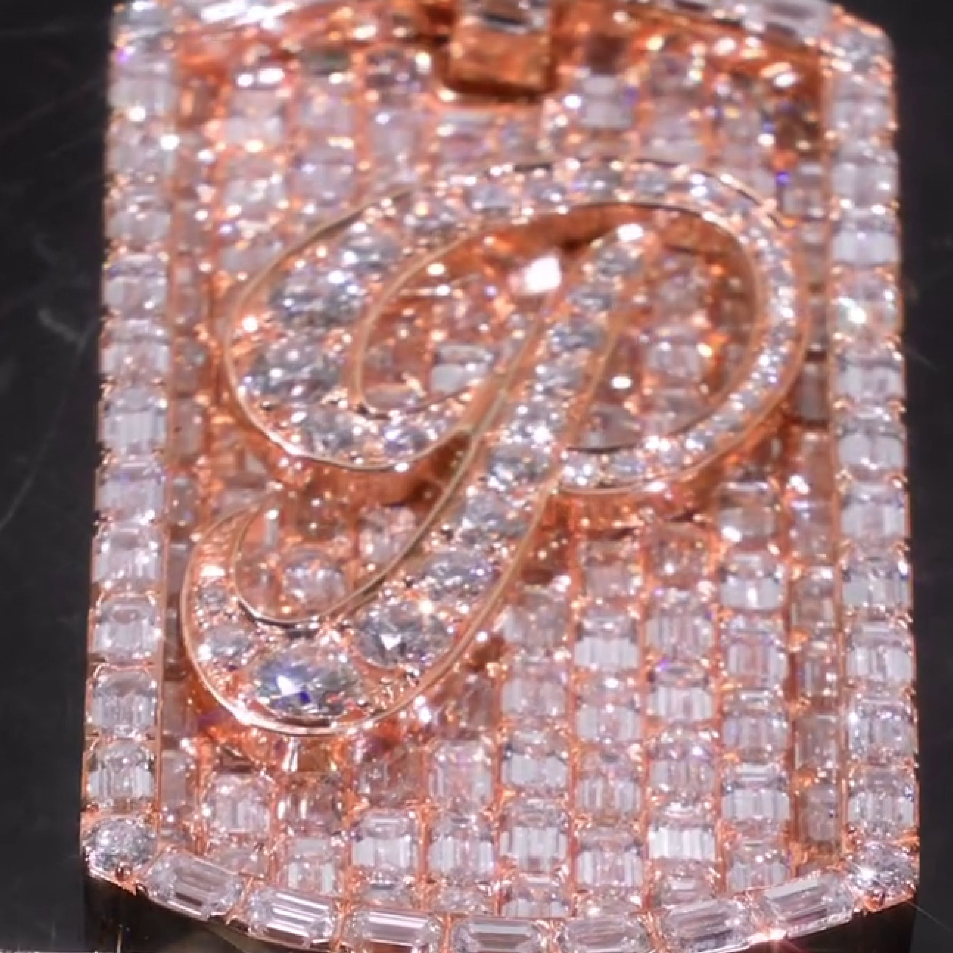 Iced Letter Dog Tag Baguette Diamond Pendant