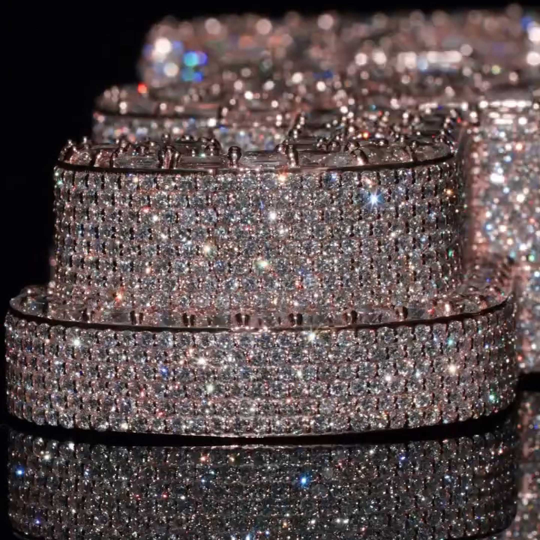 Iced Letter "T&J" Diamond Pendant-Small