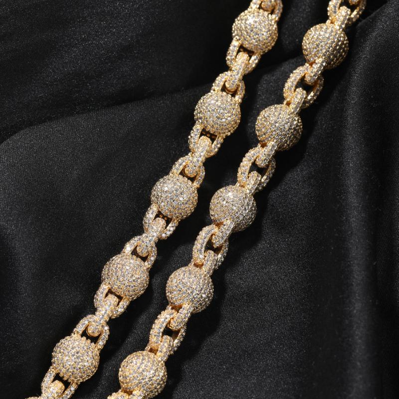10mm Hip Hop Bead Chain Necklace