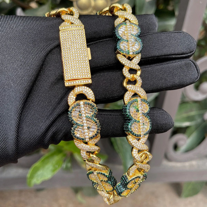 Moissanite Hip Hop Dollar Unlimited Cuban Chain