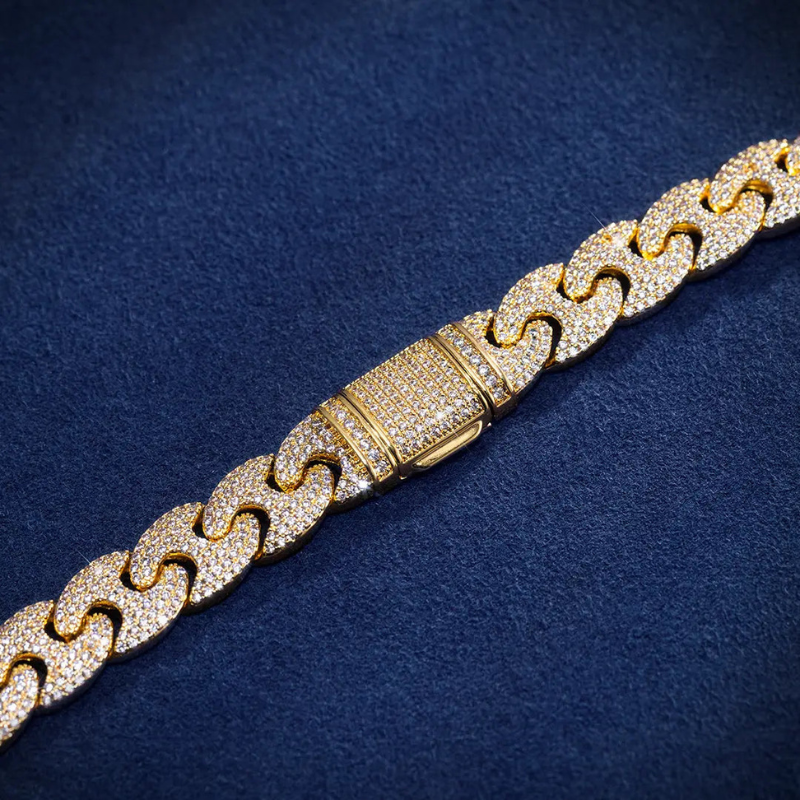 12MM Moissanite G-Link Cuban Chain