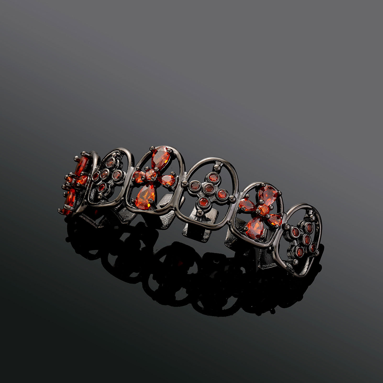 Red Stone Cross Grillz