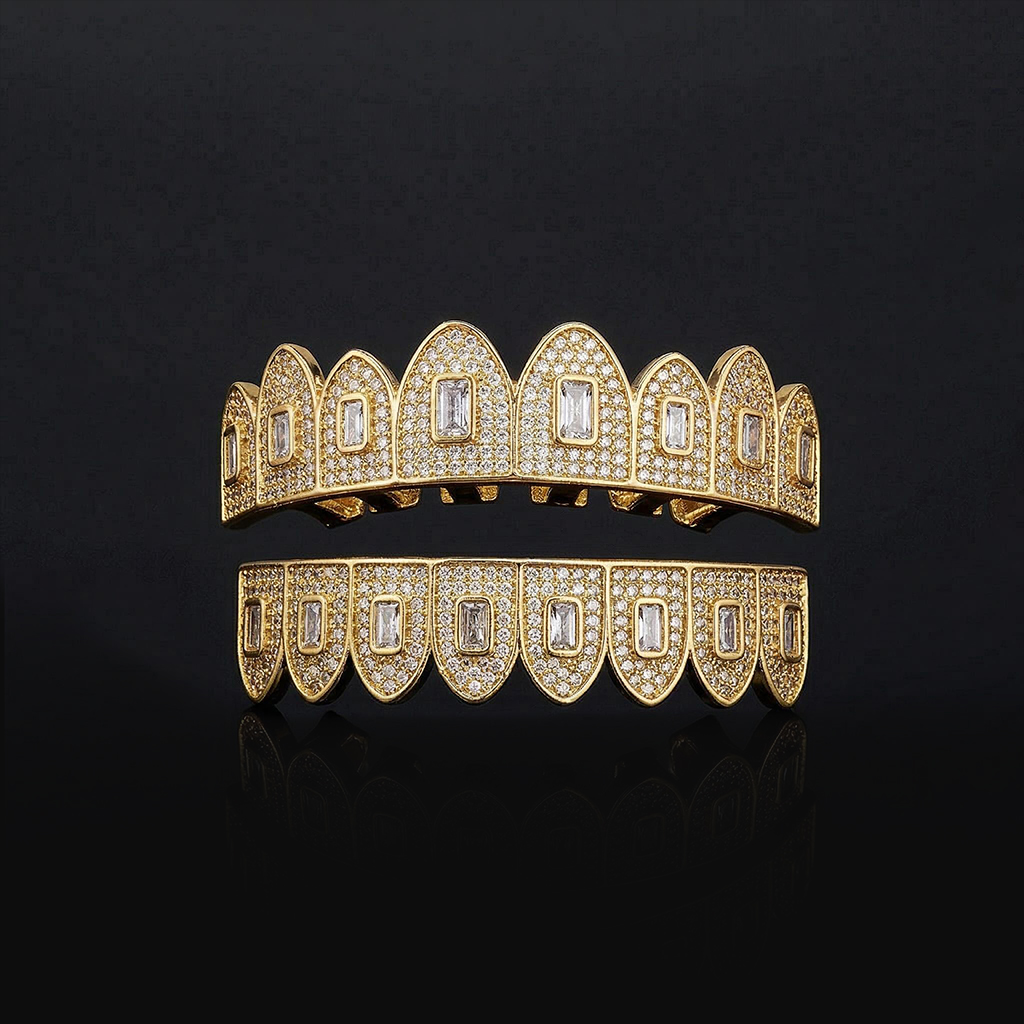 Baguette Cut Grillz Set