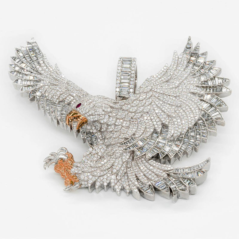 Moissanite Eagle Pendant（Goods In Stock)