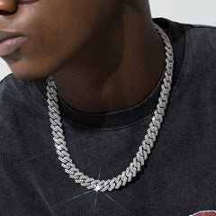 S925 Moissanite Diamond Cuban Chain