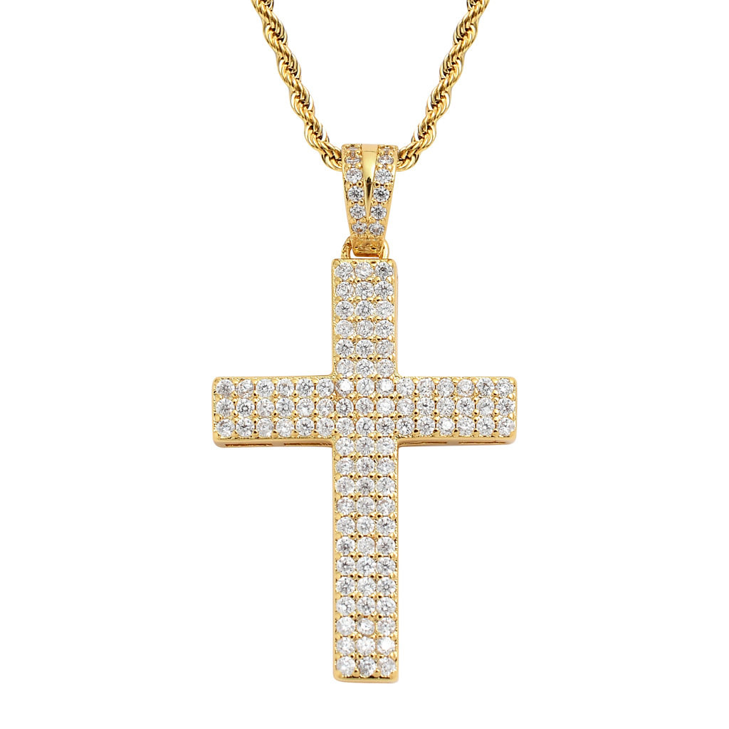 Moissanite Cross Pendant Set