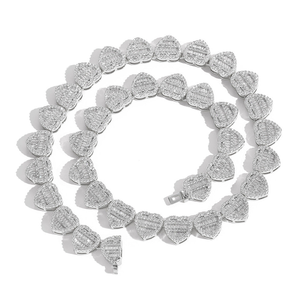 Custom 12mm Mossianite Heart Chain