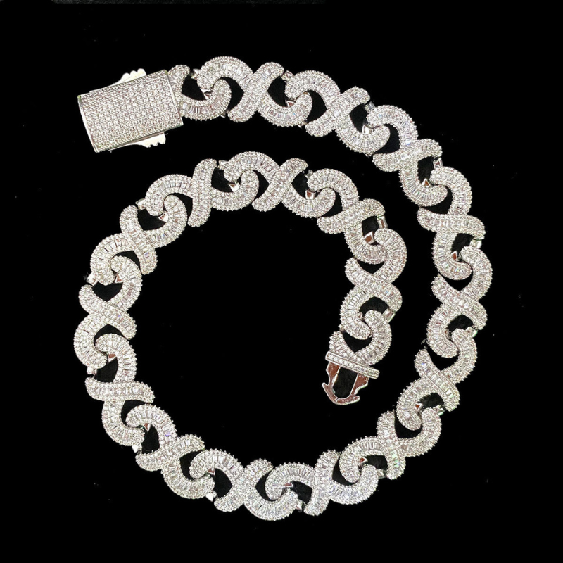 Moissanite Hip Hop T-square Diamond Unlimited 8-figure Cuban Chain
