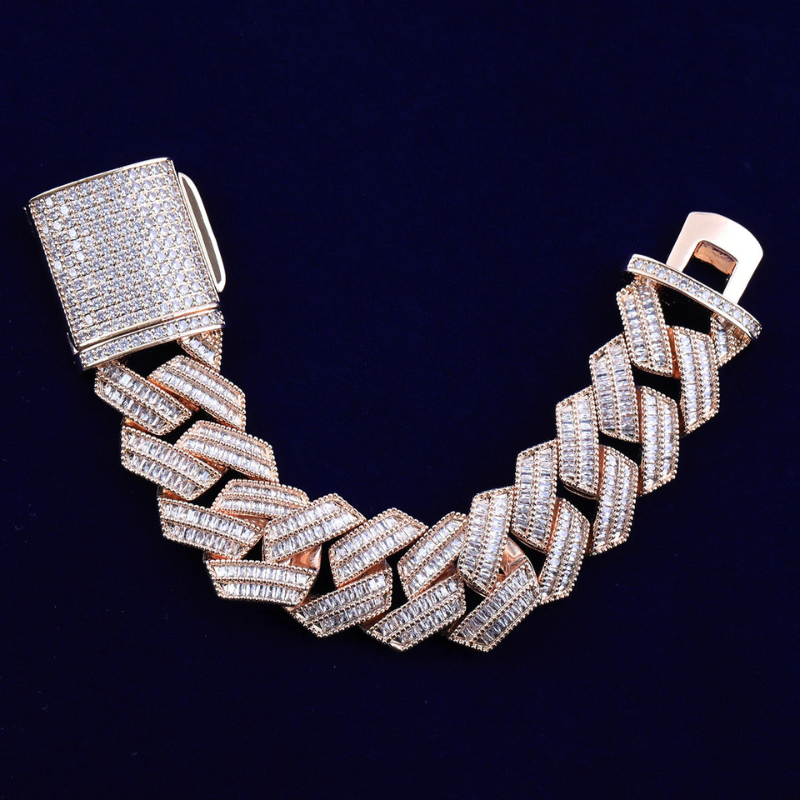 25mm Moissanite Hip Hop Large Cuban Bracelet