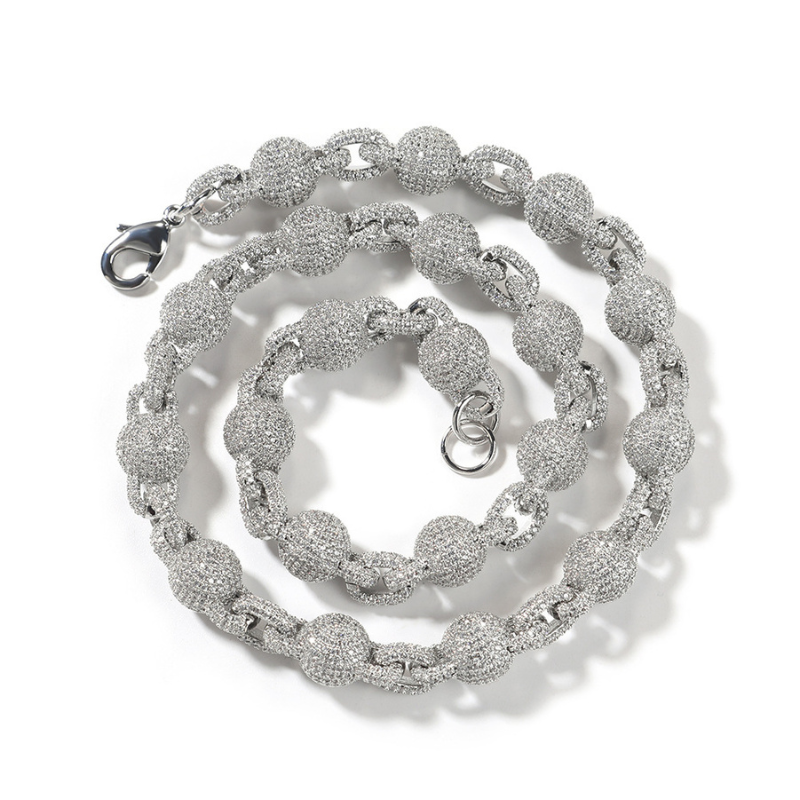 10mm Hip Hop Bead Chain Necklace