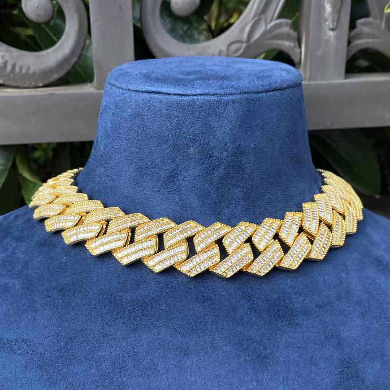 25mm Moissanite Hip Hop Big Cuban Chain