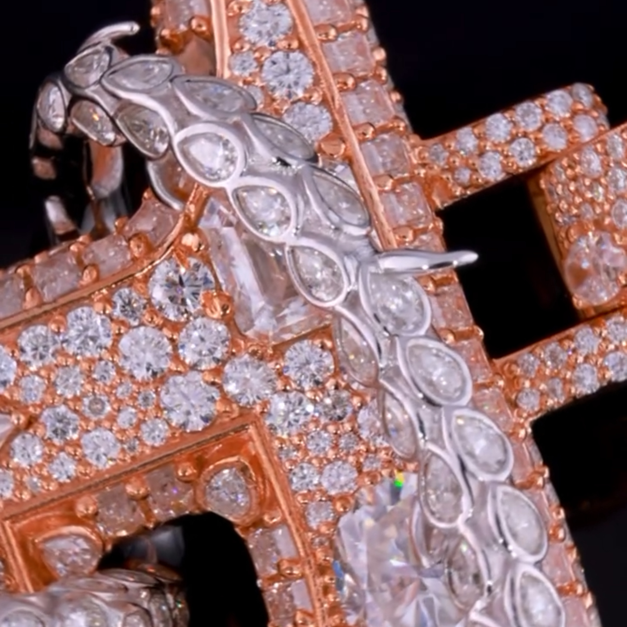 Letter JP Pendant Hip Hop Jewelry