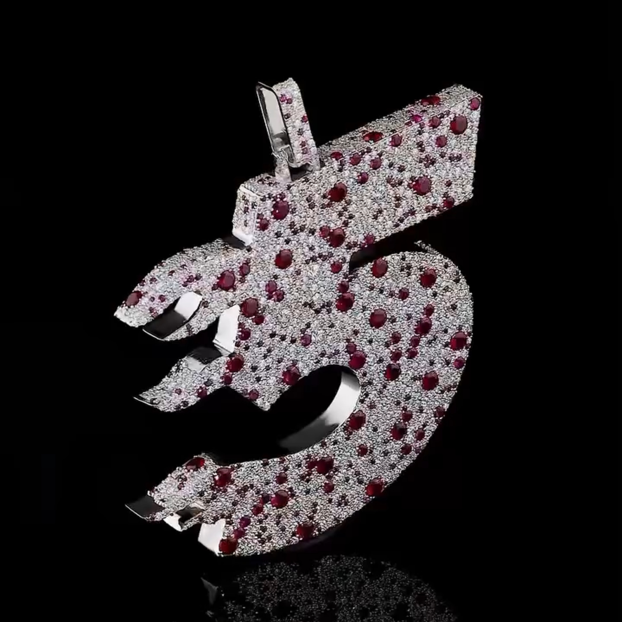 Number 5 Pendant Hip Hop Jewelry