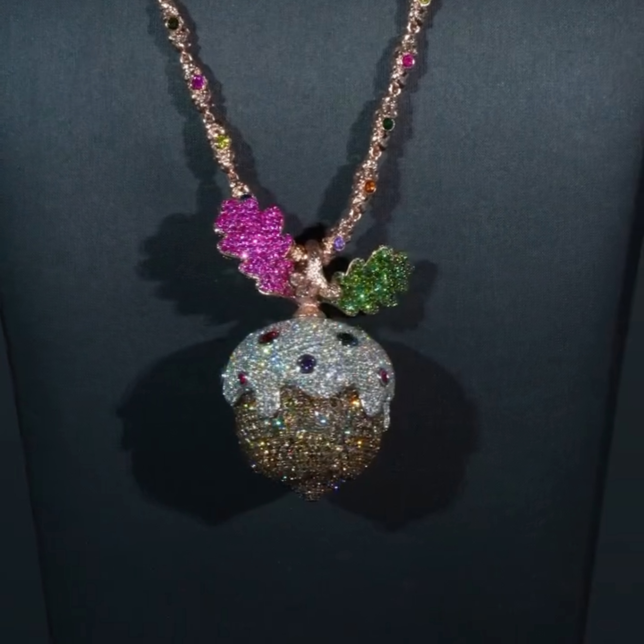 Iced Out Acorn Pendant