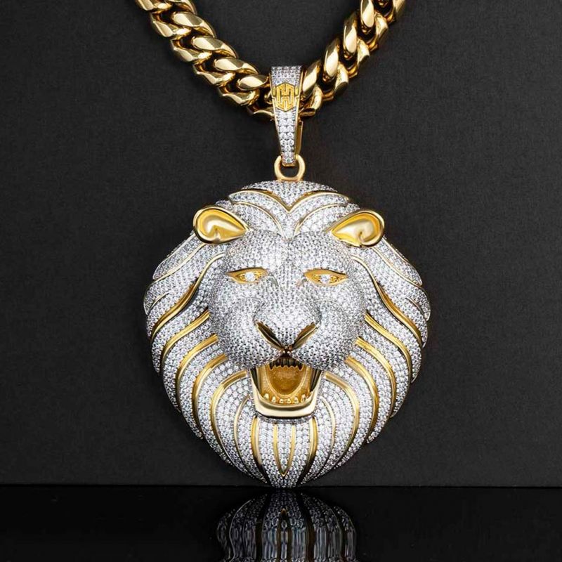 The King of Lion Moissanite Pendant (FREE Chain Included)