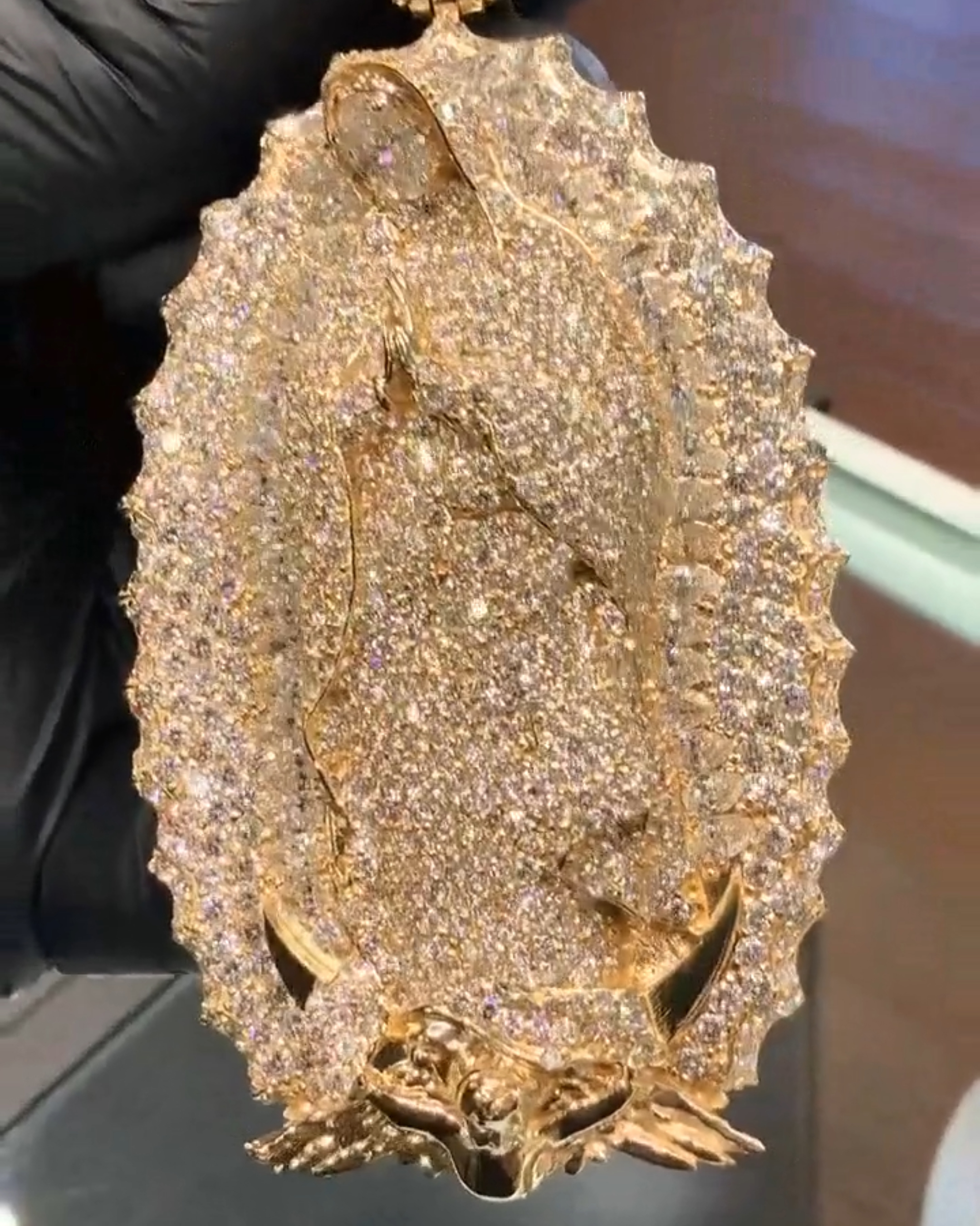 Moissanite Virgin Of Guadalupe Pendant