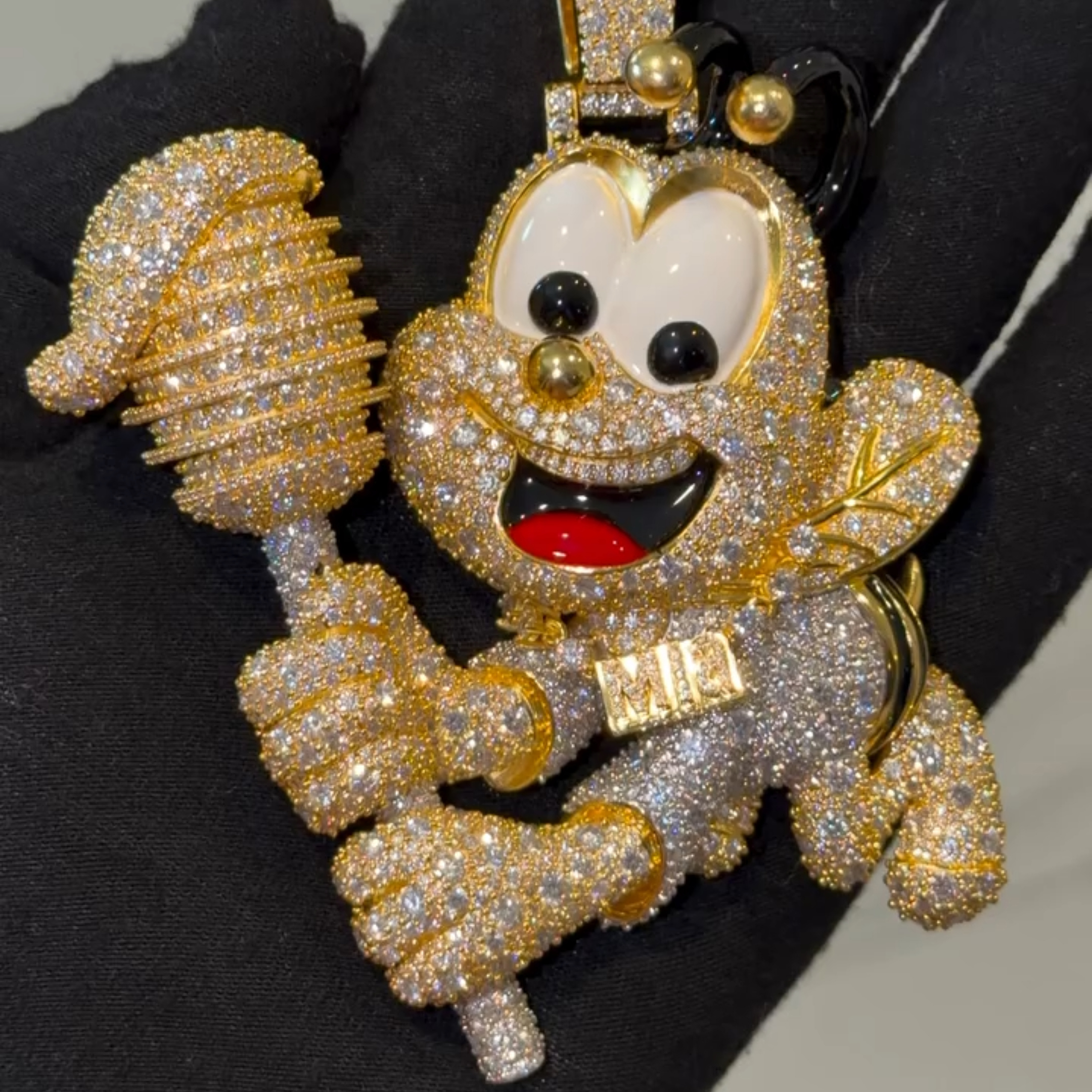 Moissanite Cartoon Honey Bee Pendant
