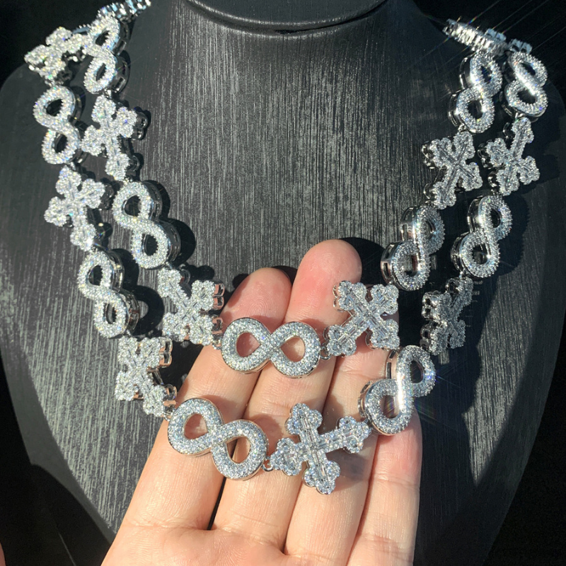 Moissanite Cross Unlimited Cuban Chain