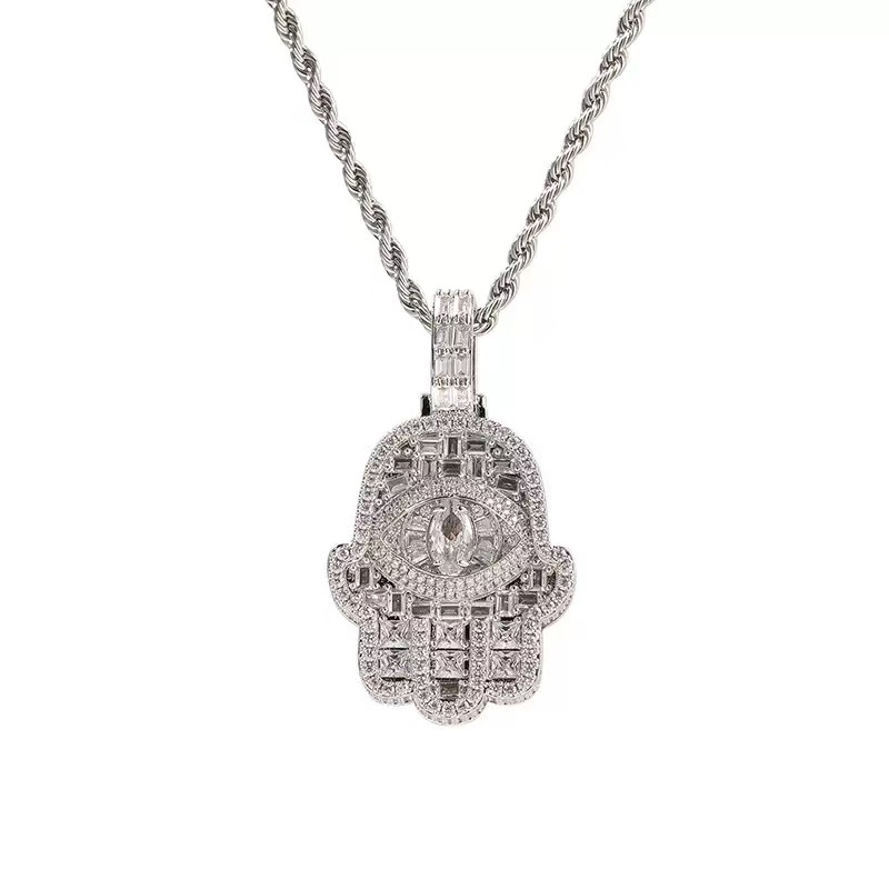hamsa hand pendant full display symbolic protection streetwear jewelry