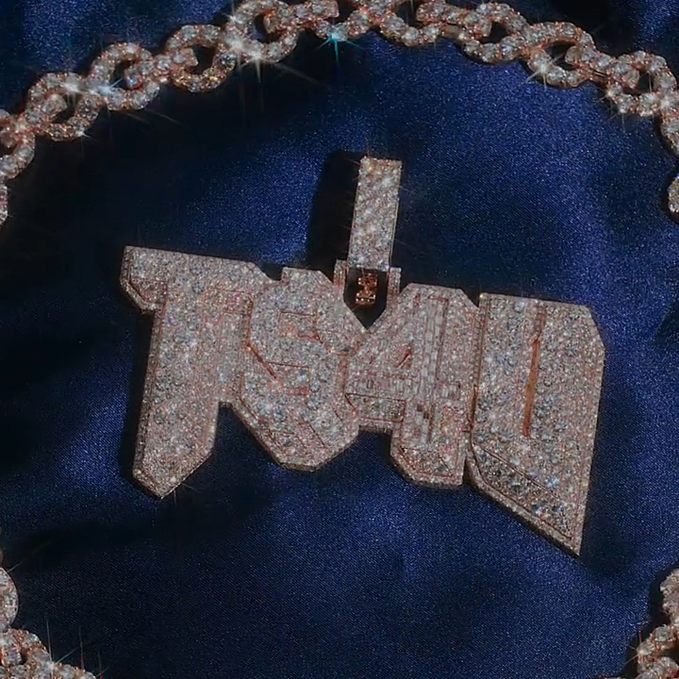 [Moissanite TS4N Geometric Letter Pendant
