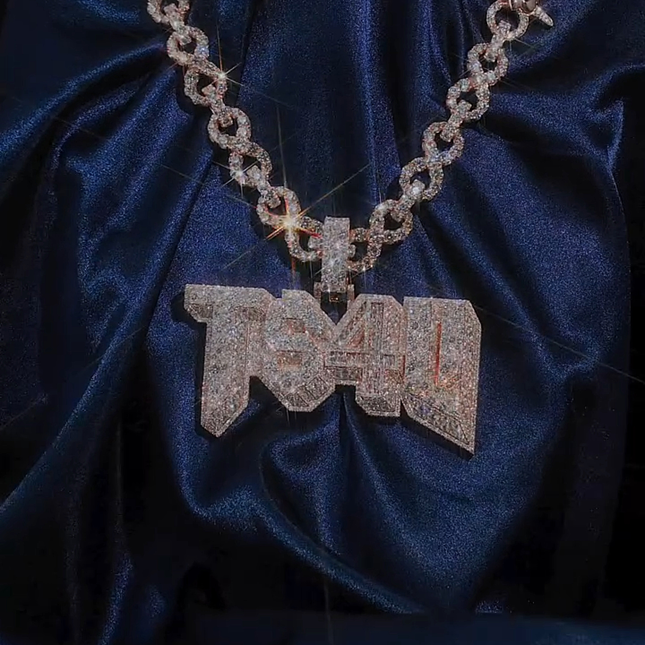 [Moissanite TS4N Geometric Letter Pendant