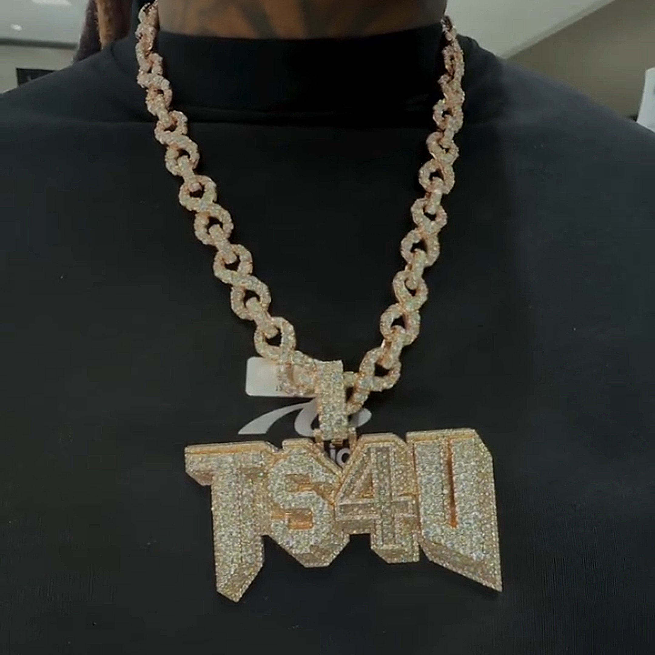 [Moissanite TS4N Geometric Letter Pendant