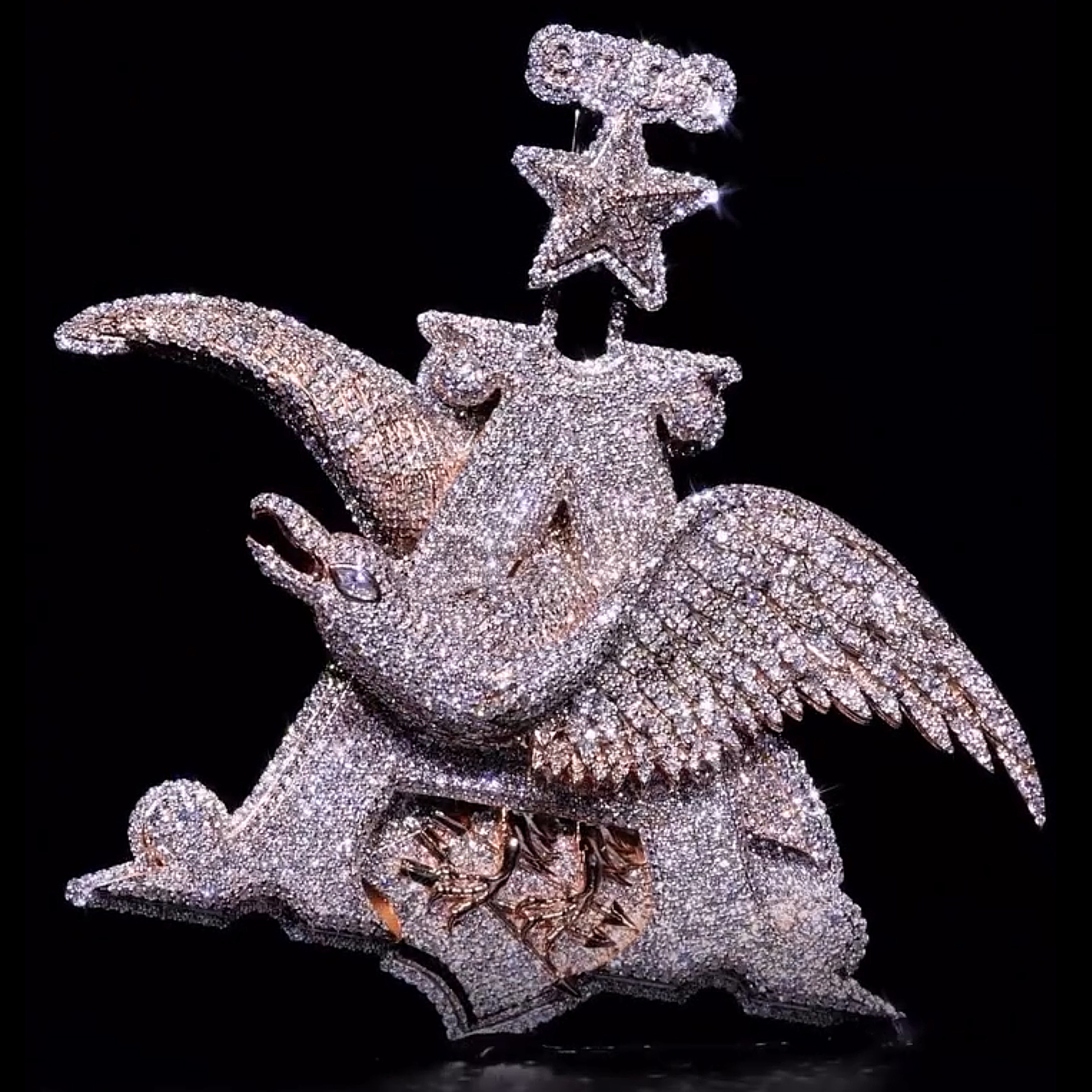 Moissanite Seabird Letter A Pendant