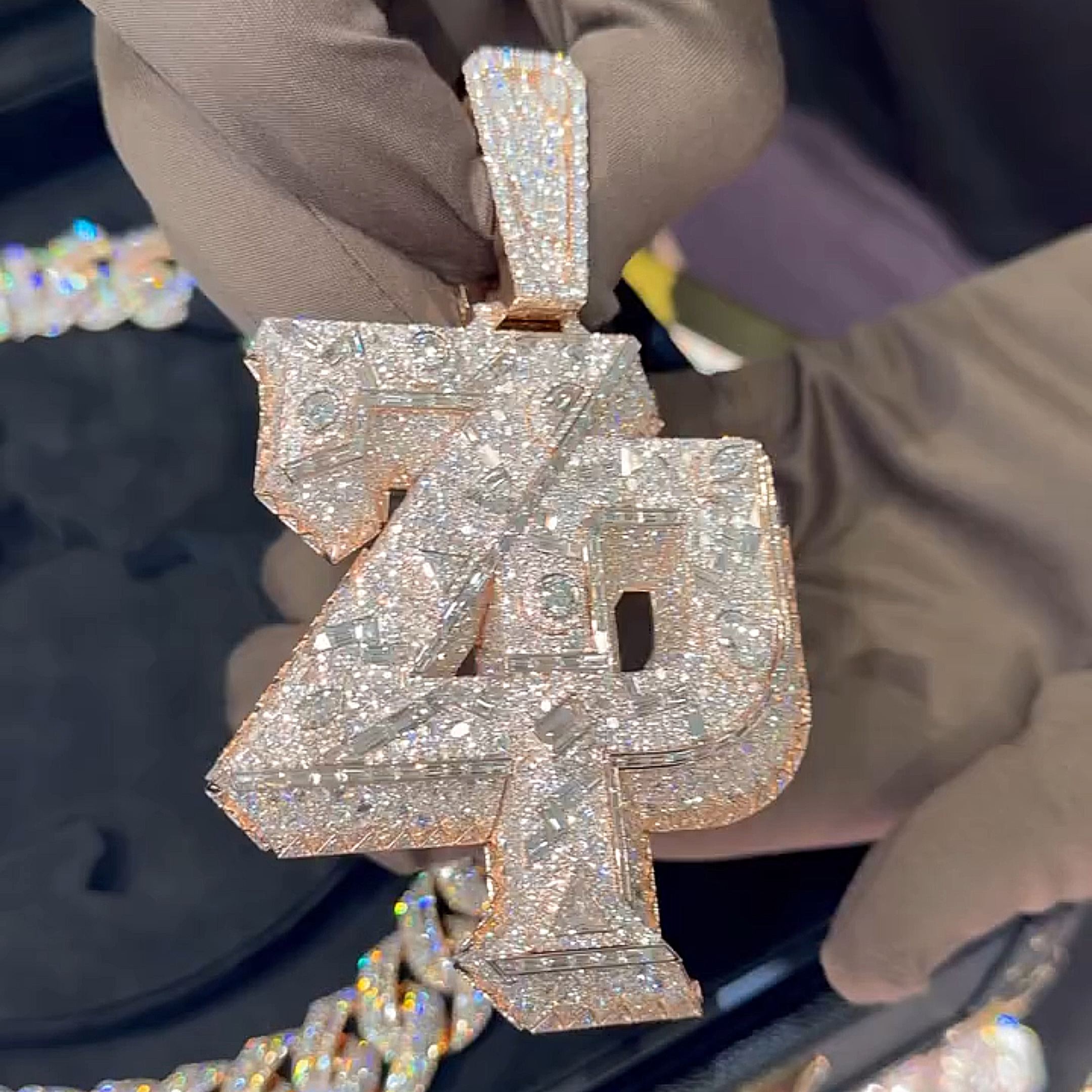 Moissanite Mixed Cut ZP Letter Pendant