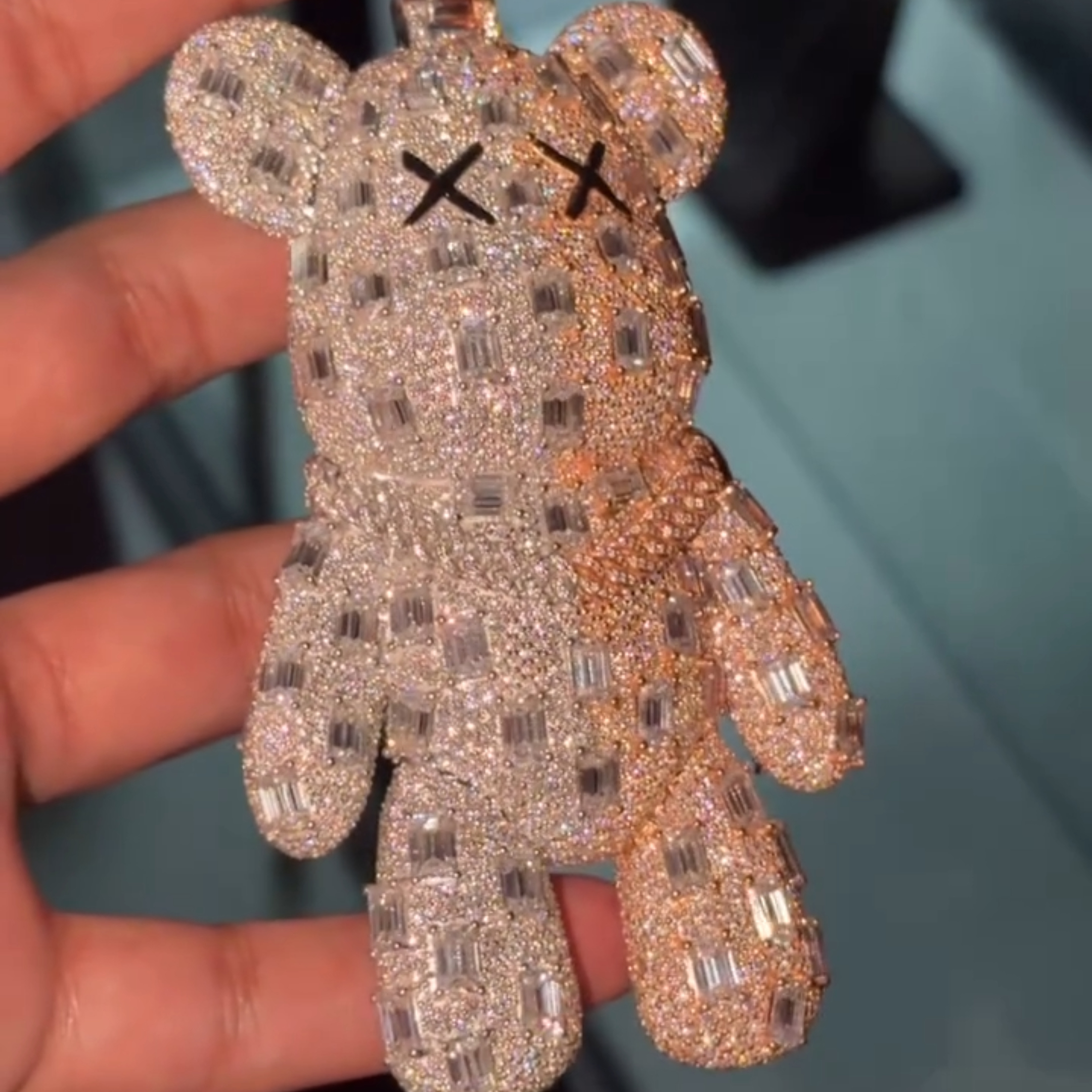 Moissanite Bear Pendant