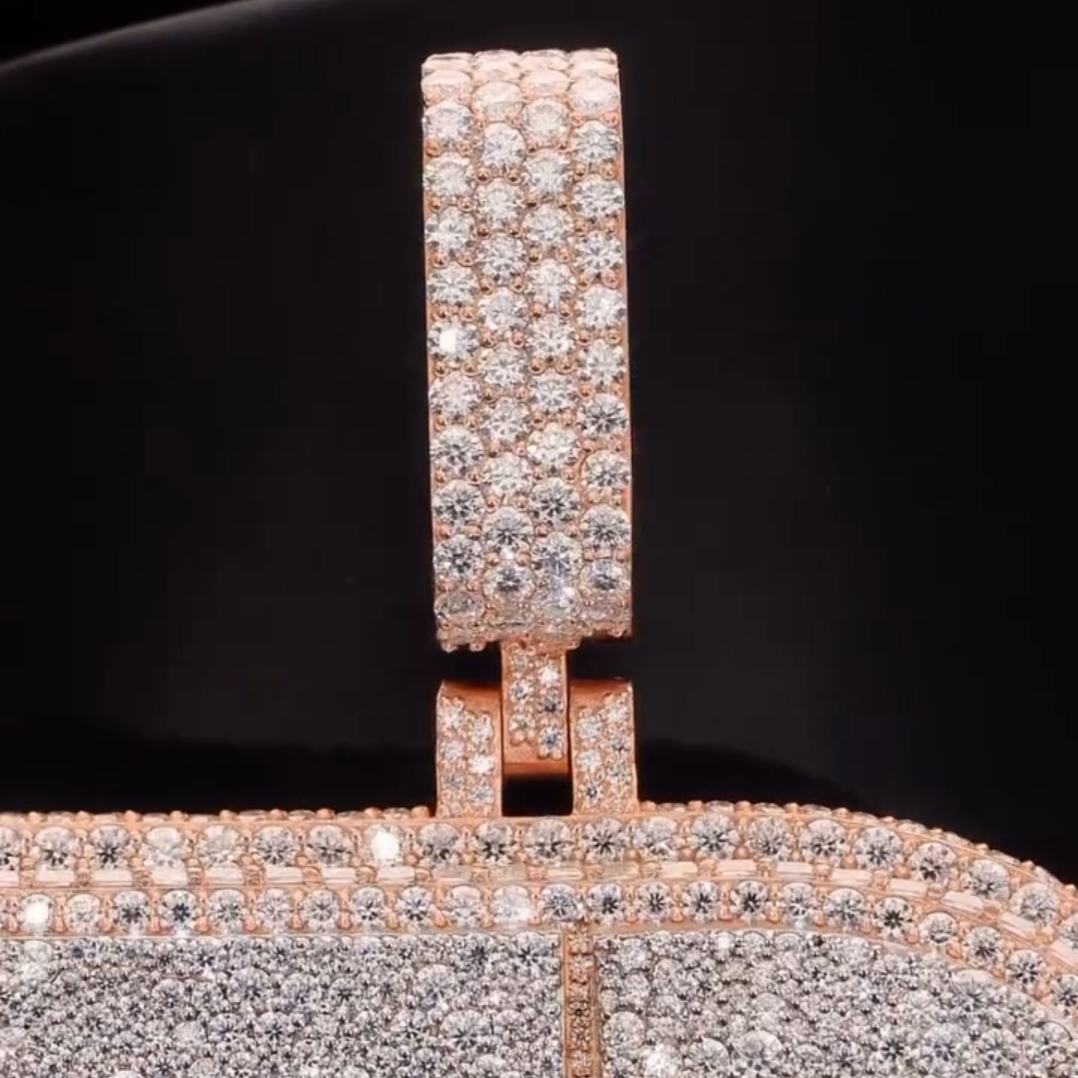 Moissanite R Initial Star Orbit Pendant
