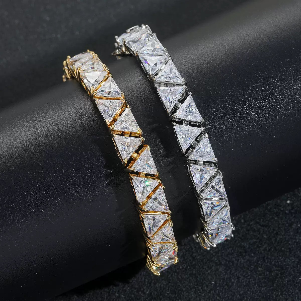 9mm Triangle Tennis Chain Bracelet
