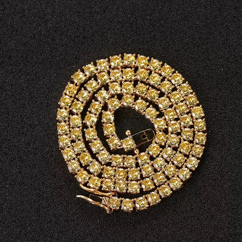 4mm Fancy Yellow Tennis Chain