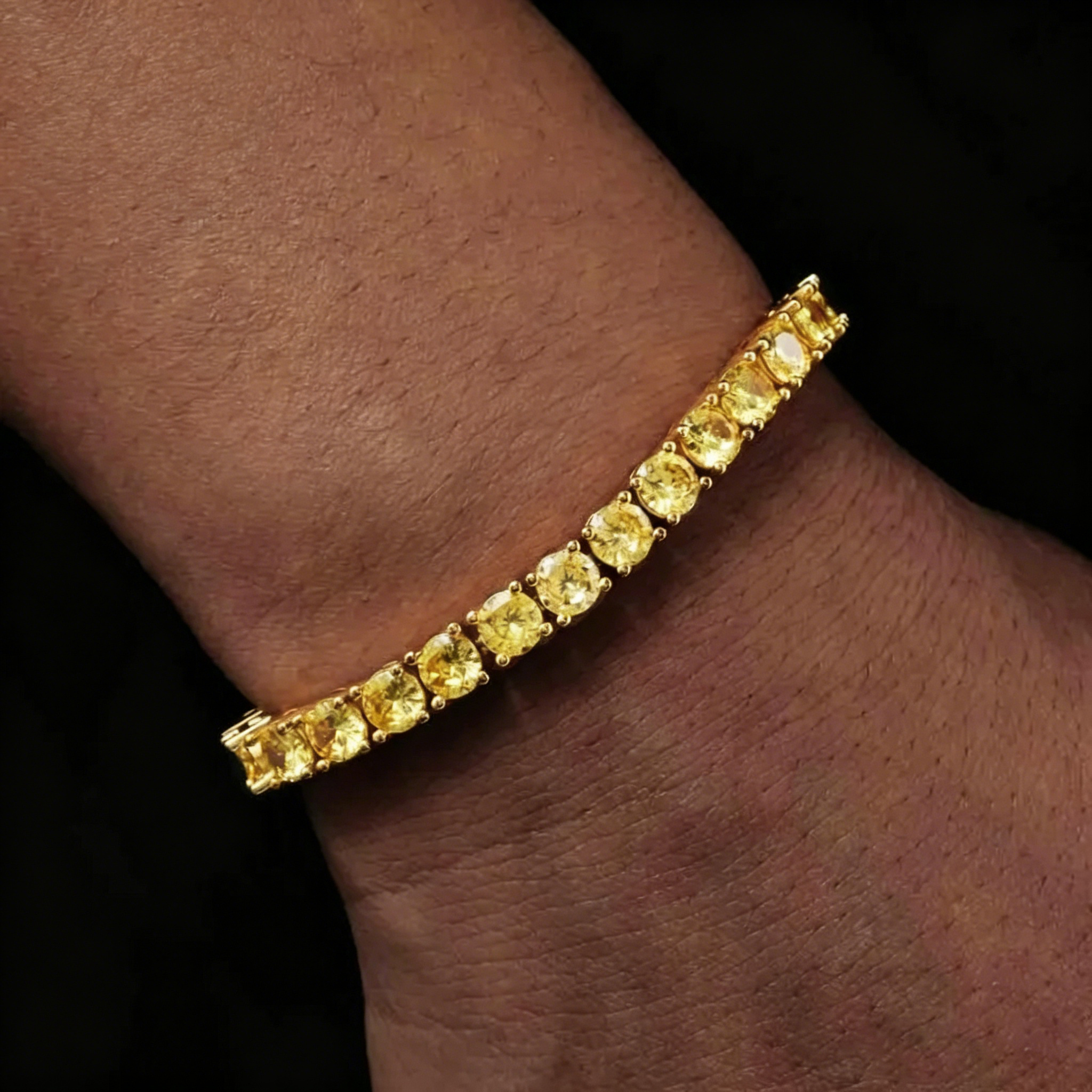 5mm Fancy Yellow Tennis Bracelet
