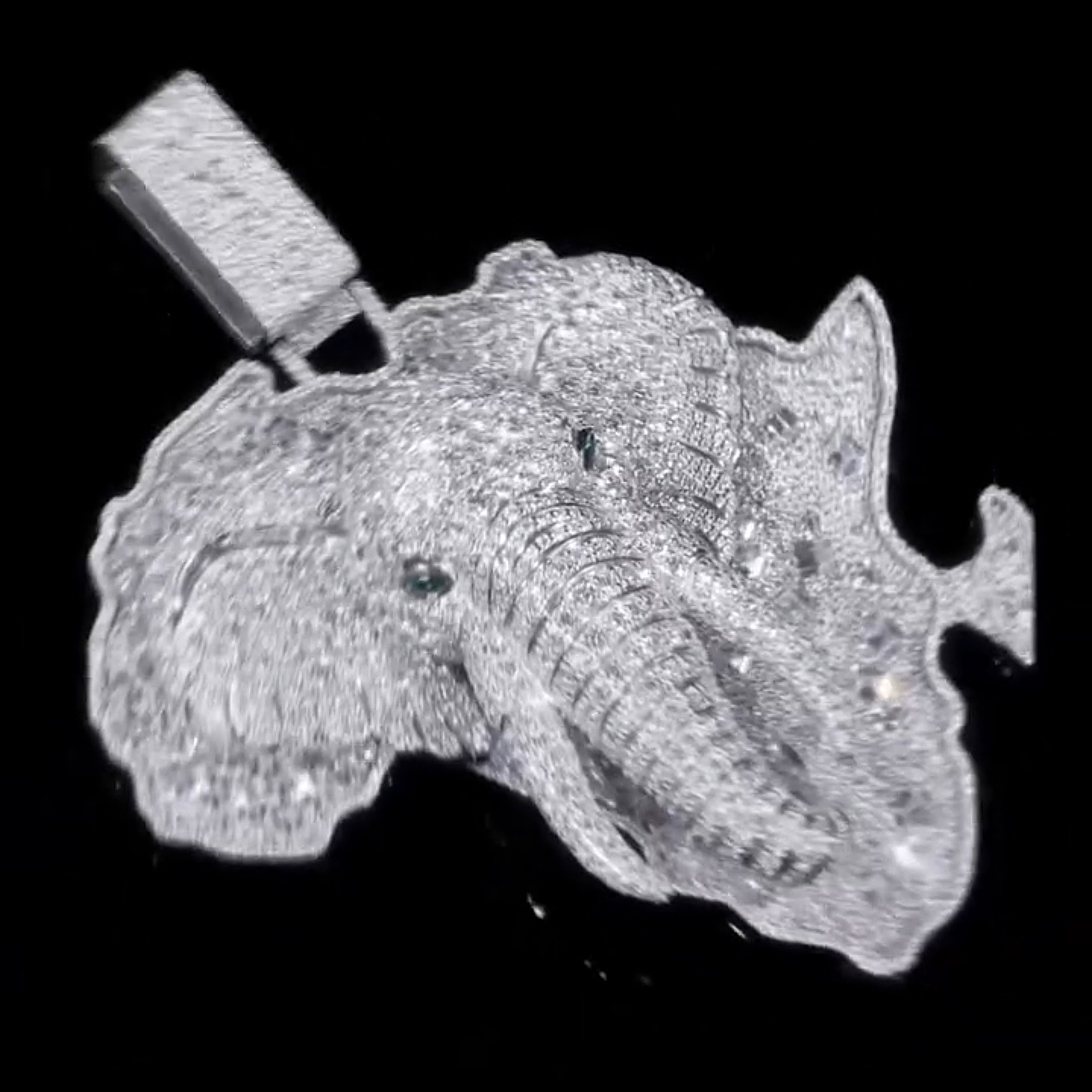 Moissanite Elephant Head Africa Pendant